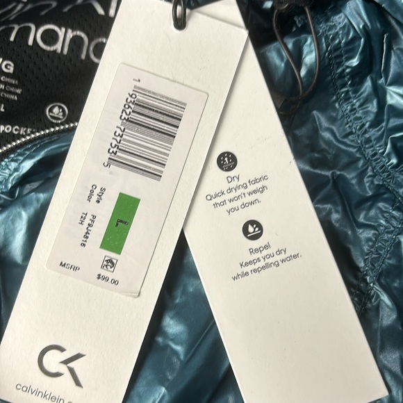 NWT Calvin Klein Performance Nylon Hooded Hoodie Jacket - Sz L - Picture 9 of 10